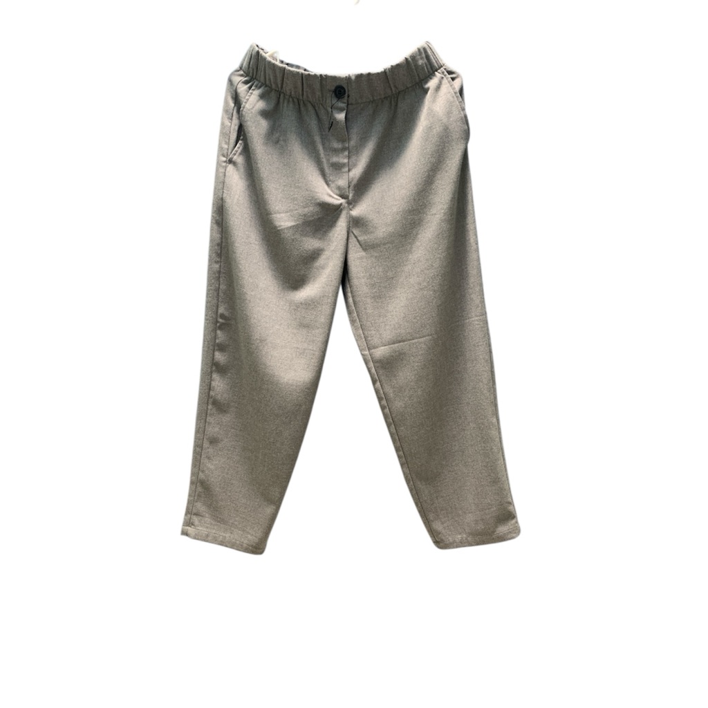 Zara Gray Elastic-Waist Pants